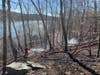 Firefighters from Water Witch Hose Company No. 2 fought to contain a brush fire on Candlewood Mountain Tuesday morning.
