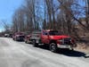 Firefighters from Water Witch Hose Company No. 2 fought to contain a brush fire on Candlewood Mountain Tuesday morning.