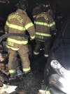 Brookfield firefighters extinguished a two-alarm blaze at a residence on Monday.