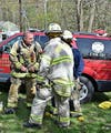 Brookfield firefighters extinguished a two-alarm blaze at a residence on Monday.