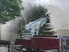 Firefighters from Brookfield Volunteer Fire helped extinguish a fire at the Francis J. Clarke Industrial Park on Sunday.
