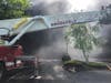 Firefighters from Brookfield Volunteer Fire helped extinguish a fire at the Francis J. Clarke Industrial Park on Sunday.