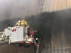 Firefighters from Brookfield Volunteer Fire helped extinguish a fire at the Francis J. Clarke Industrial Park on Sunday.