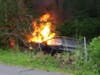 A former Brookfield volunteer firefighter saved the life of a motorist he found trapped inside a burning car.