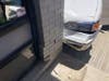 One person was injured when a car crashed into a gas station on Saturday afternoon.