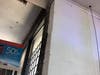One person was injured when a car crashed into a gas station on Saturday afternoon.