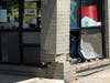 One person was injured when a car crashed into a gas station on Saturday afternoon.