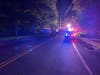 A two-car crash with injuries shut down part of Route 25 in Brookfield Tuesday night.