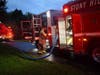 First responders ​reported 'heavy fire' in the rear of the house, in the attic and already through the roof. 