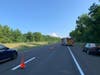 Brookfield firefighters established a traffic break for  nearly a quarter-mile to slow cars and mitigate the large spill. 