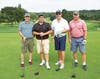 (From left) Geoffrey Morris and John Catizone, both of Ridgefield, Michael Diamond of Fairfield and Art Collins of Darien
