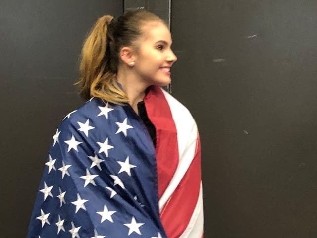 Gabrielle Dunn, 20, of Bethel, was awarded the gold medal in Traditional Kata by the North American Sport Karate Association​ at a tournament Sunday, Oct. 20.