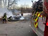 Firefighters also called in assistance from the State Department of Energy and Environmental Protection to handle the fluids that expelled from the vehicle and the runoff from extinguishing the blaze.