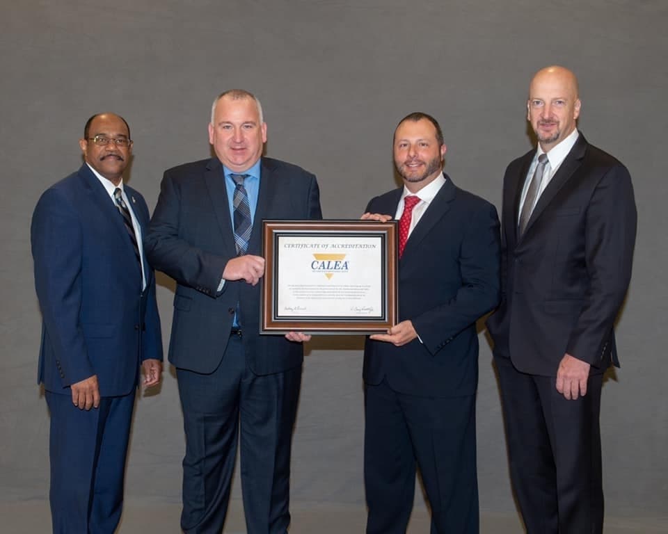 Captain Stephen Pugner and Lieutenant Michael Libertini went to Covington, KY, to appear before the Commission for reaccreditation​ in November. 