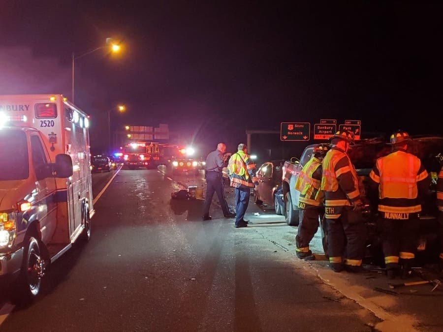 State troopers assisted local firefighters and EMS at the crash, on Route 7 northbound near Danbury Airport.