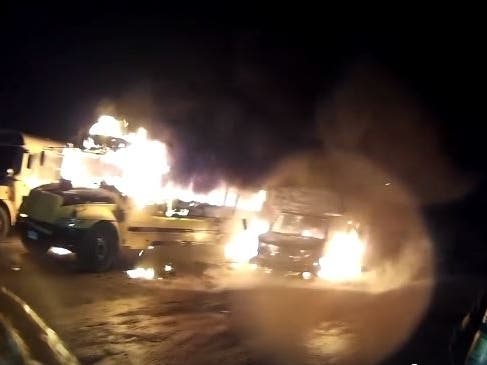 Stony Hill Chief Engineer Magyar's helmet mounted camera​ recorded some of the blaze.