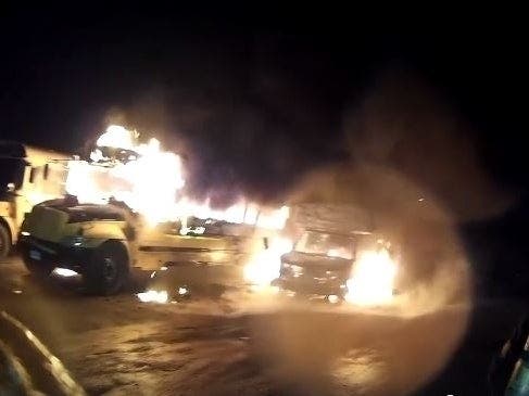 Stony Hill Chief Engineer Magyar's helmet mounted camera​ recorded some of the blaze.