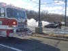 No injuries were reported following the Friday morning car fire in Danbury.