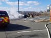 No injuries were reported following the Friday morning car fire in Danbury.