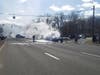 No injuries were reported following the Friday morning car fire in Danbury.