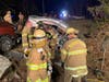 A member of the Candlewood Company of Brookfield's Volunteer Fire Company witnessed the crash and contacted headquarters.
