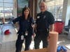left to right: EMT's Terese Zuch, John Loeser