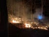 The Weston Fire Department responded to a brush fire adjacent to Lords Highway on Friday night. 
