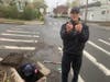The Danbury firefighters were able to removing the top of the drain and dive in to retrieve the ducklings from the covert pipe.