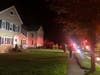 One responder was transported to Danbury Hospital with a minor hand injury and was quickly released, fire officials said. 