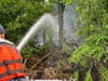 Brookfield Volunteer Fire Department's Candlewood Company's Marine 25​ was requested on Saturday at 7:30 in the morning for a large brush fire near Lake Lillinonah.​