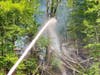 Brookfield Volunteer Fire Department's Candlewood Company's Marine 25​ was requested on Saturday at 7:30 in the morning for a large brush fire near Lake Lillinonah.​