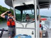 Brookfield Volunteer Fire Department's Candlewood Company's Marine 25​ was requested on Saturday at 7:30 in the morning for a large brush fire near Lake Lillinonah.​