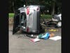 Crews quickly stabilized the car that was found on its side, according to the report.