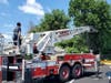 According to a report from the Danbury Fire Department, crews came to the rescue of a cat that went up a tree on Saturday during a storm​.