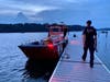 The police responded with their dive team, and also contacted the Brookfield Volunteer Fire Department's Candlewood Company, who responded with their Marine 25 fire/rescue boat.