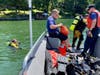 The police responded with their dive team, and also contacted the Brookfield Volunteer Fire Department's Candlewood Company, who responded with their Marine 25 fire/rescue boat.