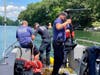 The police responded with their dive team, and also contacted the Brookfield Volunteer Fire Department's Candlewood Company, who responded with their Marine 25 fire/rescue boat.