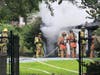 The large amount of chlorine tablets that were in the pool house presented a hazardous materials situation, according to fire officials, as the water and heat from the fire could potentially disperse that chlorine as a gas.