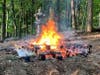 The Weston Volunteer Fire Department responded to Smith Ridge Road to tackle the blaze