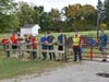 The Troop 54 crew: (l. to r.) David Perkins (Stony HIll Board member and Troop 54 Scoutmaster), Griffin Evans, Bob Evans, Roger Eberlin, Miles Eberlin, Wendy Barnabo, Evan Barnabo, Michael Paquin, Rhys Evans, Gary Hull.