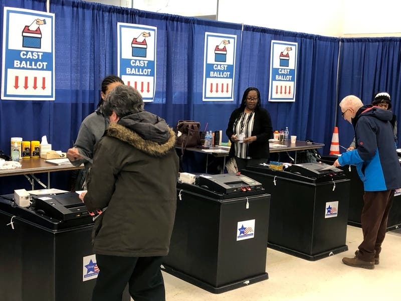 Those choosing to vote in person are part of a dwindling statistic.