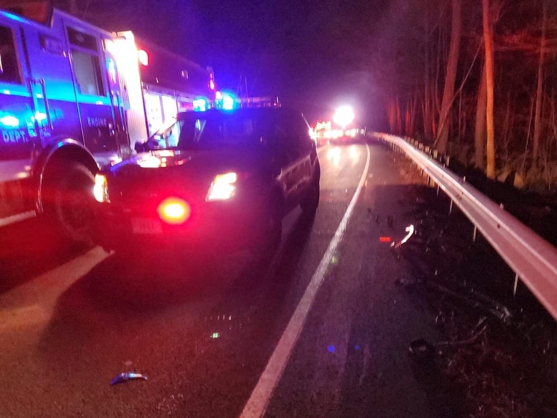 Police said that fire crews needed to extricate two motorists from their vehicles.