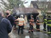Danbury Fire Department crews battled a large amount of fire from the garage of a 2 ½ story wood frame condo end unit, requiring a third alarm response