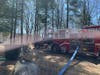 Crews from Stony Hill and Bethel both responded to the fast-moving blaze that was sweeping across a large property in Bethel.