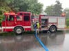 Mutual aid from the Danbury First Department was requested, and with a DFD drone firefighters were able to locate the large tree that had been struck by lightning. 