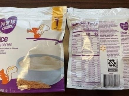 Maple Island Inc. said it is voluntarily recalling three lots of its Parent’s Choice Rice Baby Cereal “out of an abundance of caution” after routine testing turned up naturally occurring arsenic in levels that exceed federal guidelines.