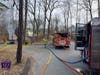 Fire officials said the content of the truck was emptied onto the road and the fire quickly extinguished.