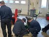Ridgefield Professional Firefighters' "C" shift training to free an arm caught in a snowblower.