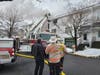 One firefighter was injured on the next call, which occurred Thursday morning  at 68 Virginia Avenue. 