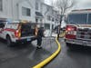 One firefighter was injured on the next call, which occurred Thursday morning  at 68 Virginia Avenue. 